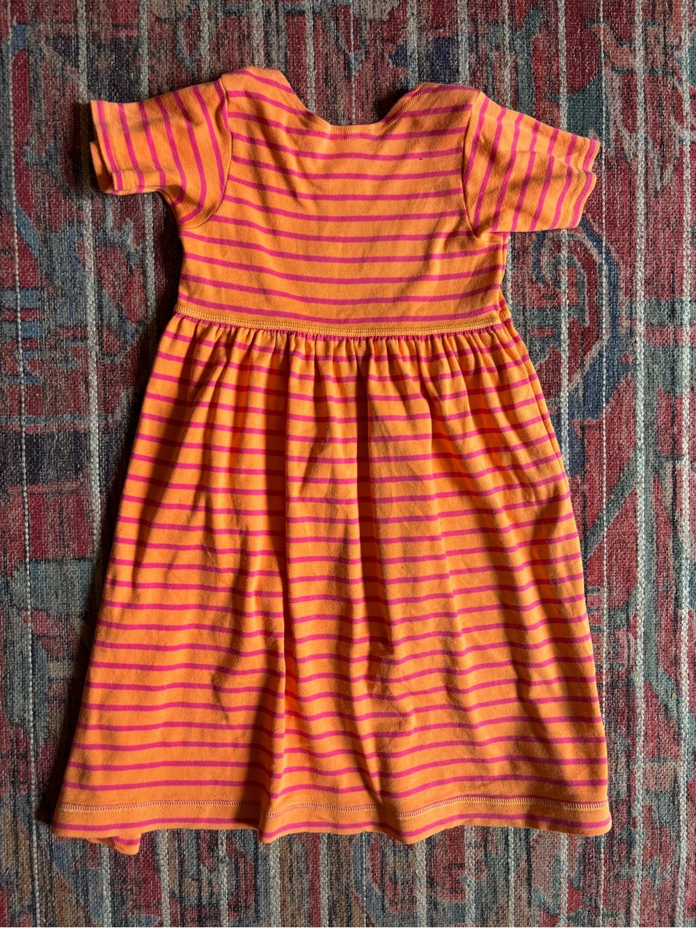 Vintage Size 4 Hanna Andersson Striped Cotton Dress - Picture 5 of 5